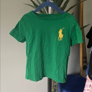 Polo by Ralph Lauren Kids Green Tee with Yellow Emblem